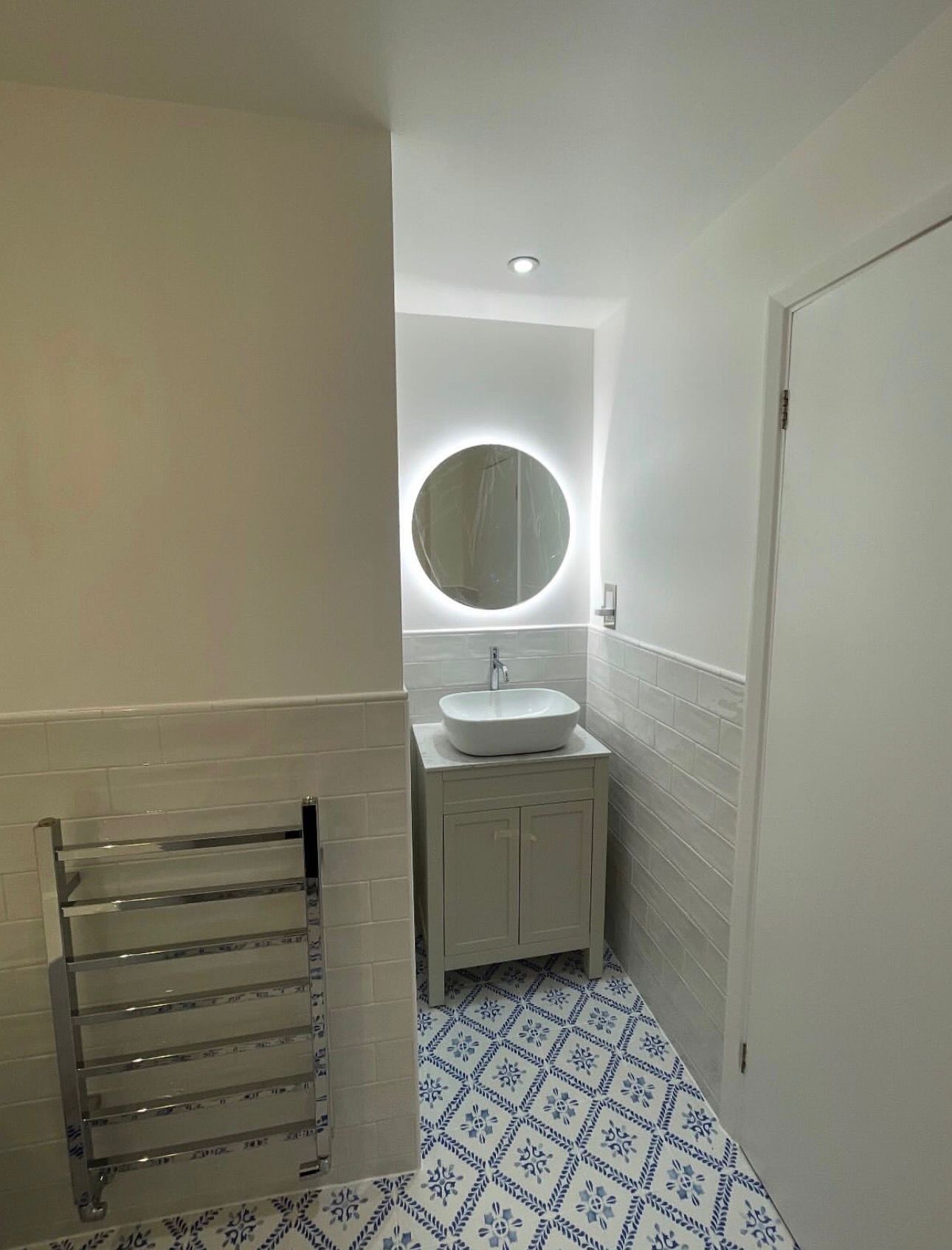 Finished cloakroom renovation electrical work
